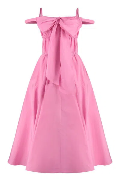 Patou Volume Midi Dress In Pink