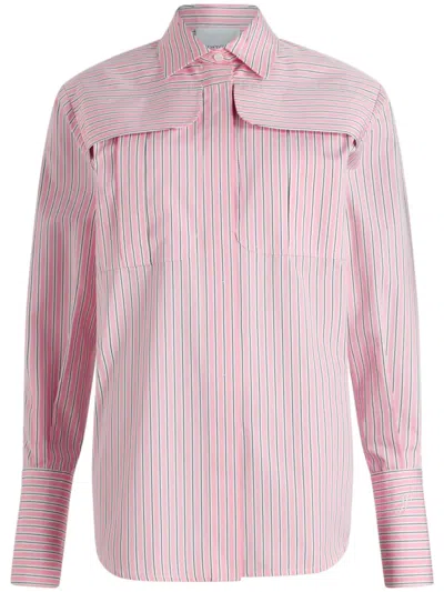 Patou Gestreiftes Safari Hemd In Rosa