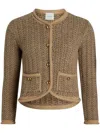 Patou Knitted Fitted Jacket In B Beige
