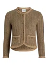 Patou Knitted Fitted Jacket In Beige