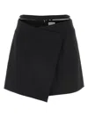Patou Stretch Wool Mini Skirt With High Waist And A-line Silhouette