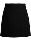Patou Mid-rise Cashmere Blend Miniskirt In B Black