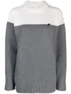 Patou Merino-blend Colour-block Jumper In Grey