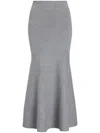 Patou Wool Peplum Skirt In Grey
