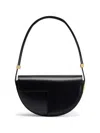 Patou Half-moon Shape Bag With Foldover Top And Magnetic Closure