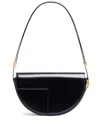 Patou Half-moon Shape Bag With Foldover Top And Magnetic Closure