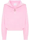 Patou Logo-embossed Hoodie In Rosa