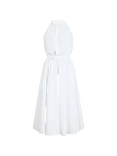 Patou Halterneck Maxi Dress In White
