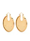 Patou Hammered-effect Hoop Earrings In Gold
