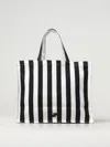 Patou Jp Large Striped Canvas Tote In Multicolor