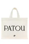 Patou Borsa Shopping In Cotone Bianco Donna