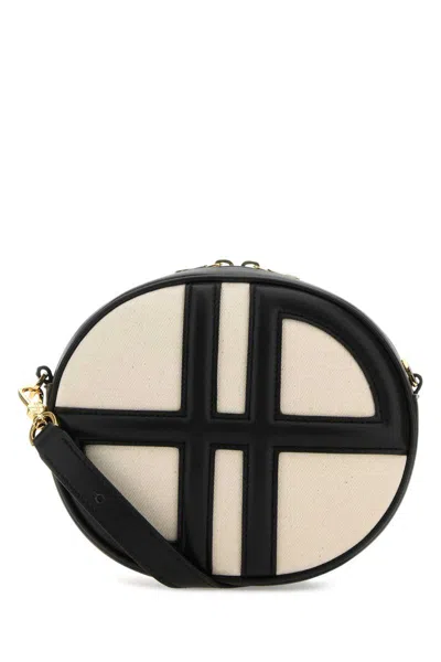 Patou Le Jp Leather Crossbody Bag In Black