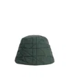 Patou Quilted Bucket Hat In Green