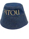 Patou Dark Blue Denim Hat In Blue