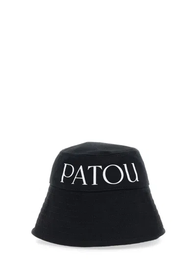 Patou Classic Black Bucket Hat With Structured Crown