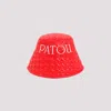 Patou Logo-embroidered Quilted Bucket Hat In Red