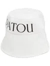 Patou White Logo Print Bucket Hat In White