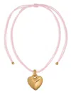 Patou Corded Heart Pendant Necklace In Pink