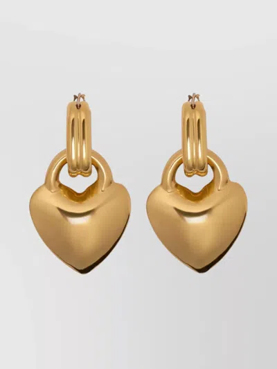 Patou Heart-shaped Small Hoop Earrings Sold As A Pair In Gold
