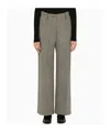 Patou Grey Herringbone Regular Trousers In Gray