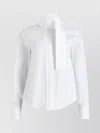 Patou Ascot Collar Blouse Clothing In White