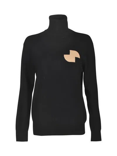 PATOU HIGH NECK LOGO SWEATER