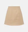 Patou High-rise Cotton-blend Tweed Miniskirt In Beige