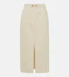 Patou High-rise Denim Maxi Skirt In White