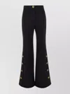 Patou Wide-leg Black Cotton Twill Pants In Black