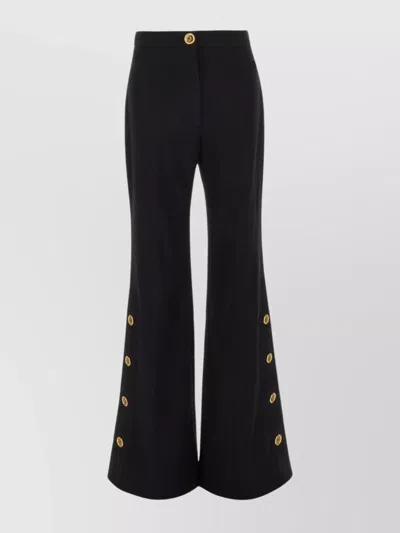 PATOU HIGH WAIST COTTON STRETCH PANTS