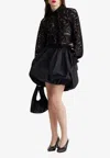 Patou Mini Skirt With Elastic Waistband And Flared Silhouette In Black