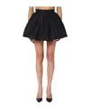 Patou Mini Skirt With Elastic Waistband And Flared Silhouette In Black