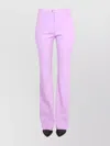 Patou High-waisted Wool Flared Leg Trousers In Purple