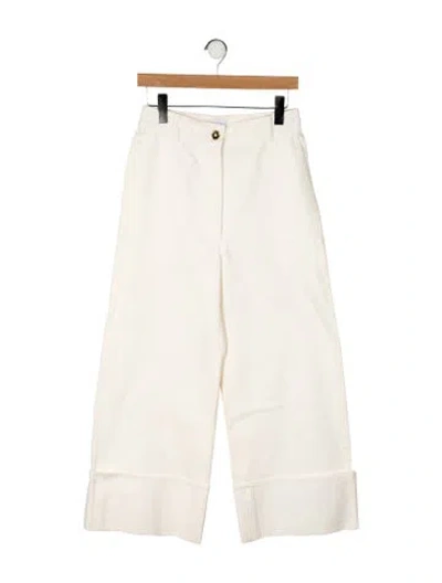 Pre-owned Patou High-rise Wide Leg Jeans In Yellow