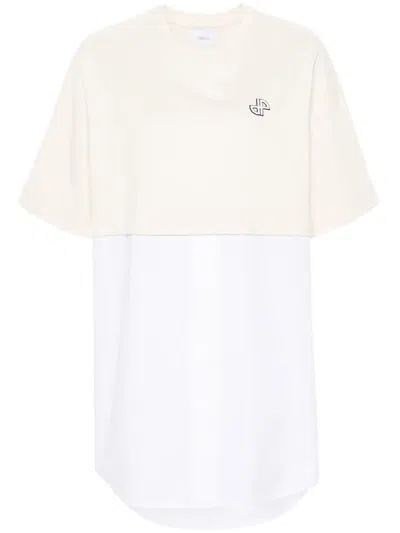 Patou Layered Shirt Dress In White