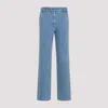 Patou Logo-embroidered Straight-leg Jeans In Blue