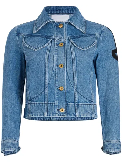 Patou Iconic Denim Jacket In Blue