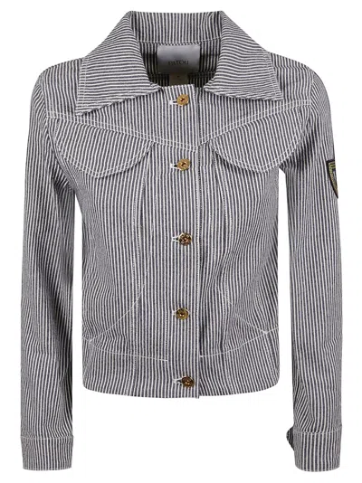 Patou Iconic Denim Jacket In Red