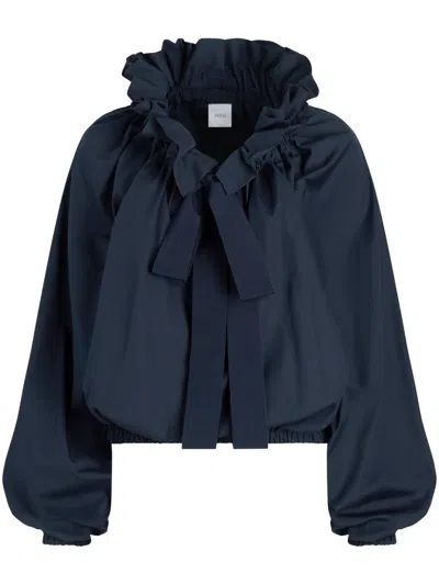PATOU ICONIC DRAWSTRING POPLIN TOP