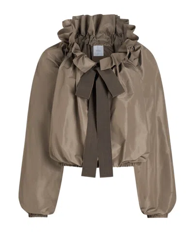 Patou Iconic Drawstring Top In Mocha
