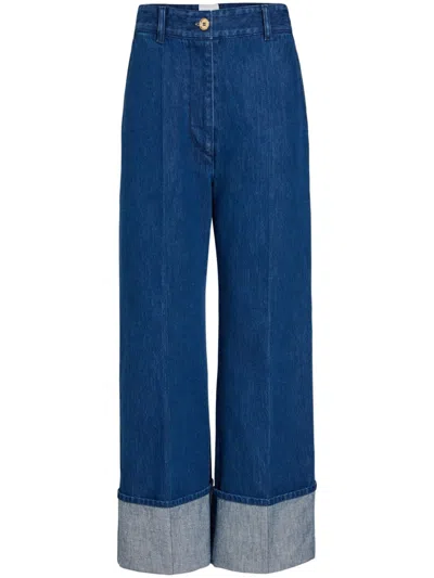 Patou Iconic Flared Jeans In Blue