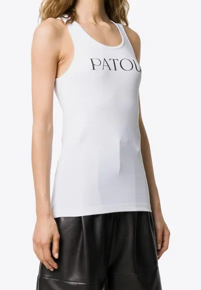 Patou Organic Cotton Fitted Tank Top Clothing In White