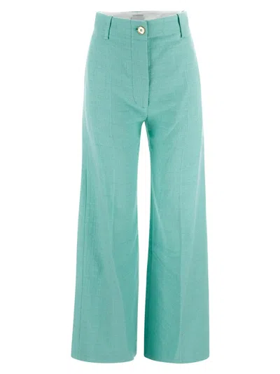 Patou Iconic Long Trousers In Green