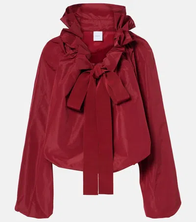 Patou Iconic Ruffled Blouse In Red