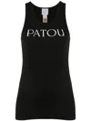 Patou Modern Sleeveless Scoop Neck Tank Top In Black