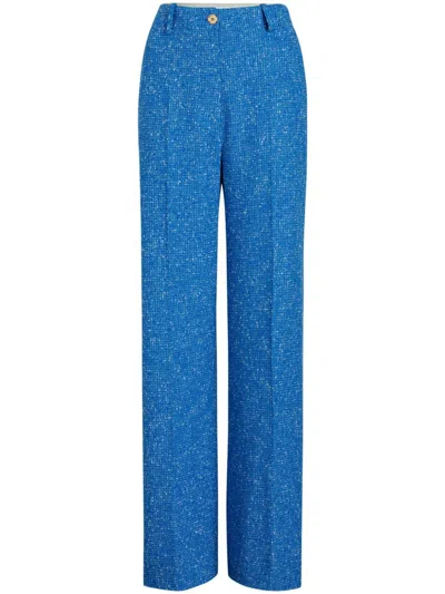 Patou Iconic Tweed Trousers In 蓝色