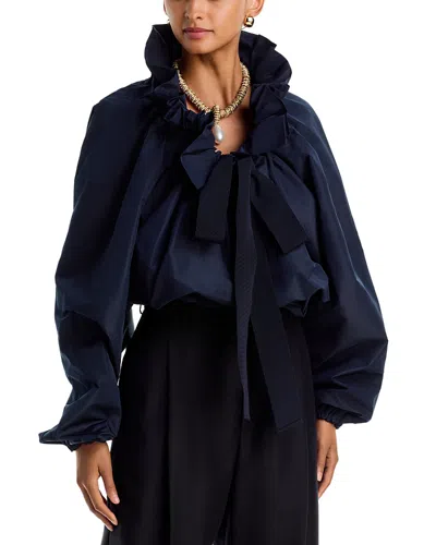 Patou Iconic Volume Blouse In Blue