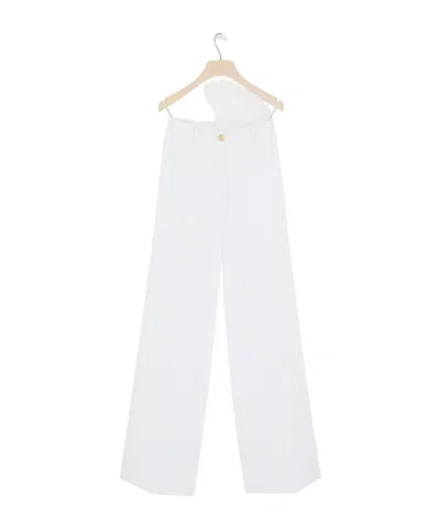 Patou Iconic Wide-leg Trousers In White