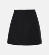Patou Mid-rise Cashmere Blend Miniskirt In Black