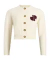 Patou Buttoned Knitwear Cardigan With Ribbed Accents In Neutral